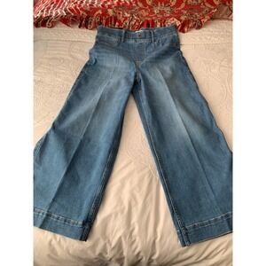 Spanx Jeans / Stonewashed Blue Crop Wide Leg Jeans / Size 1T / Never Worn NWT